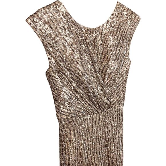 Odrella Bayan Elbise Sequin Floor Length Gown - Picture 5 of 16